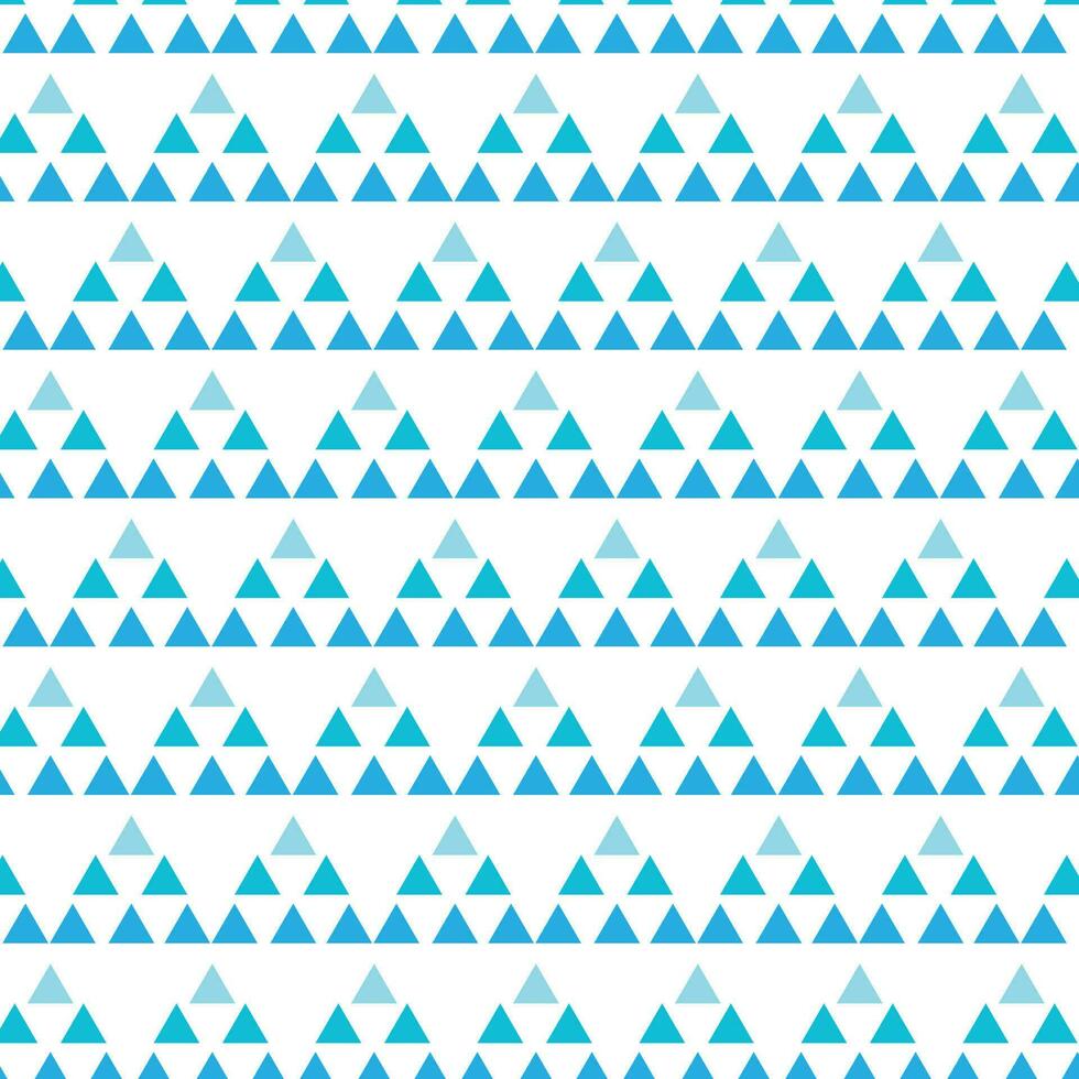 simple abstract seamlees lite and deep skye colour triangle pattern on white background vector