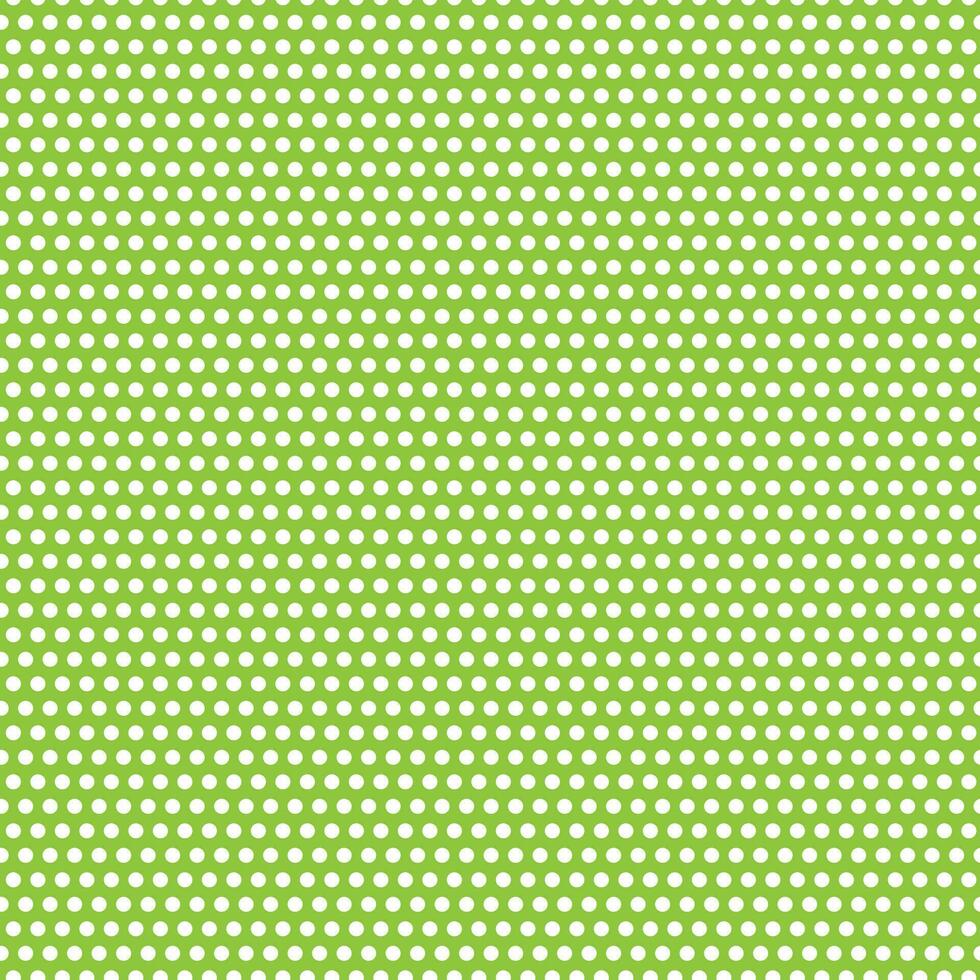 simple seamlees small white colour polka dot pattern on green background vector
