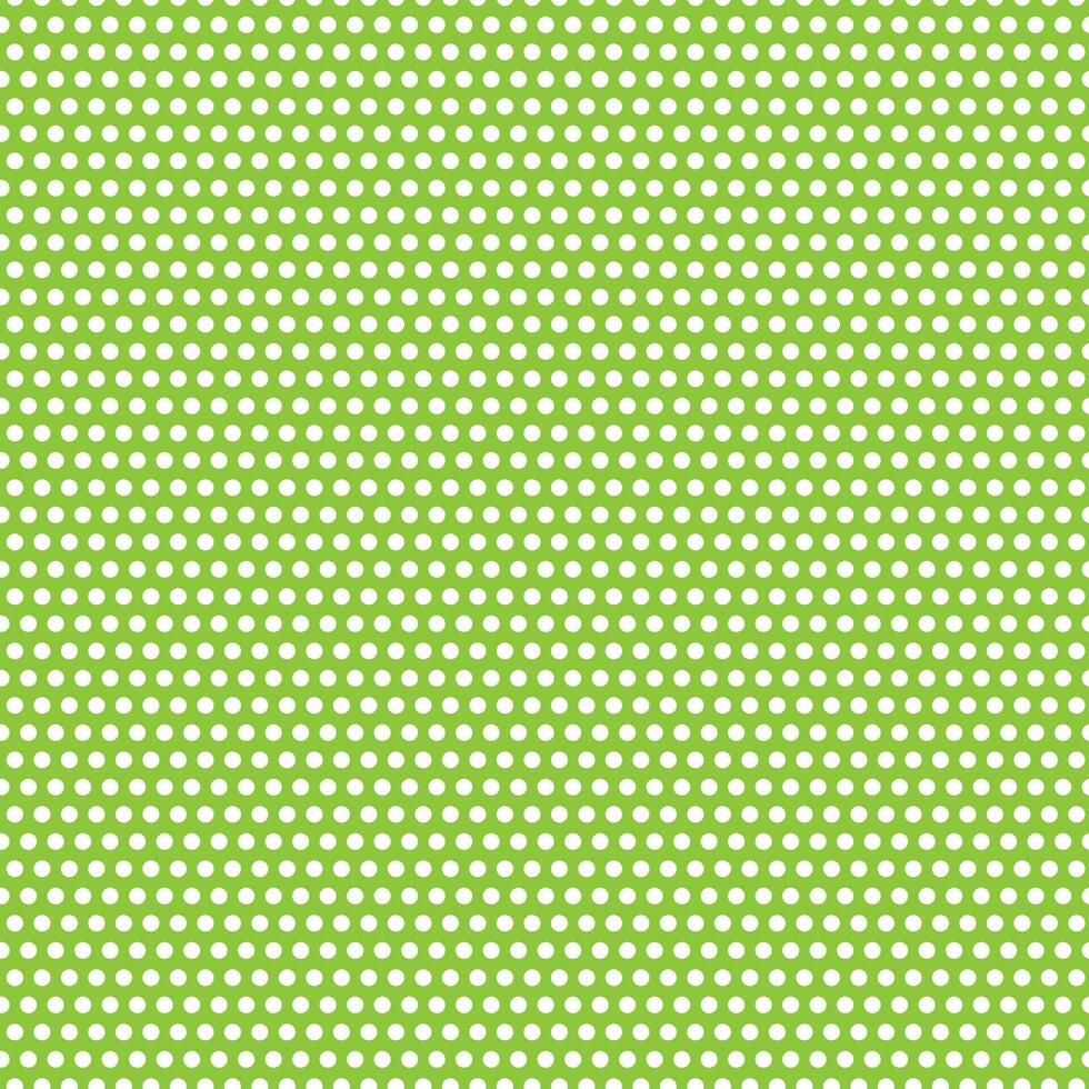 simple seamlees small white colour polka dot pattern on green background vector