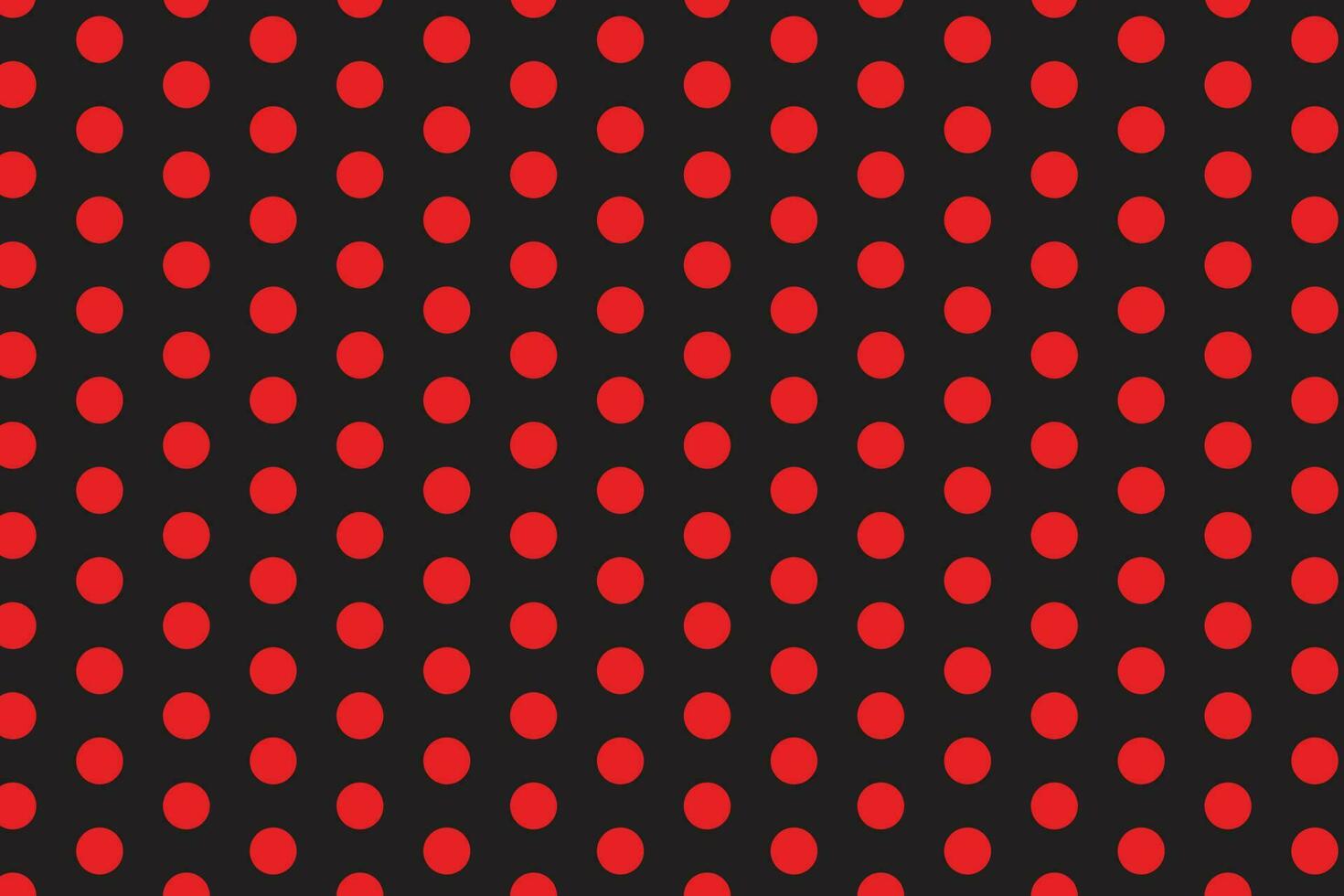 simple abstract seamlees red polka dot pattern on black background vector