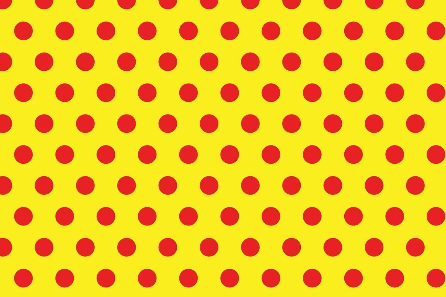 simple abstract seamlees red polka dot pattern on yellow background vector