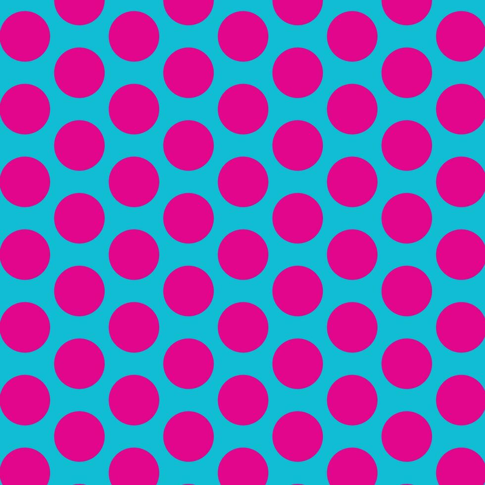 simple seamlees big pink colour polka dot pattern on sky water colour background vector