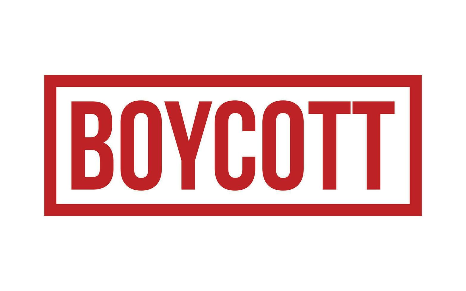 Red Boycott Rubber Stamp Seal Vector