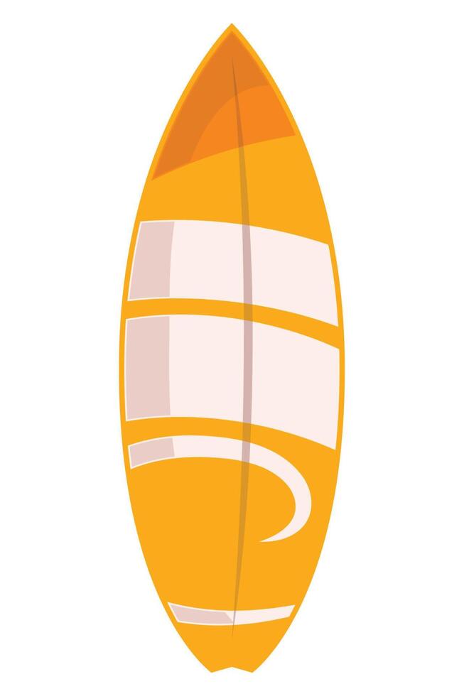 orange surfboard sport equipment icon vector