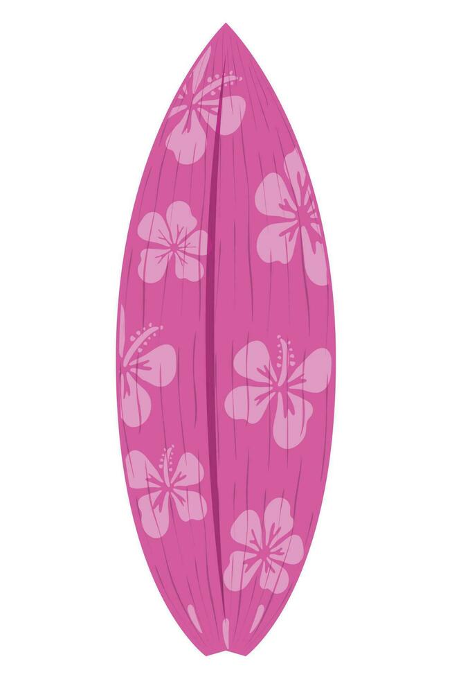 pink surfboard sport equipment icon vector