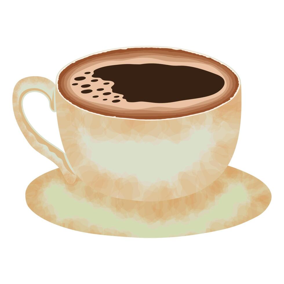 coffee drink in cup icon vector