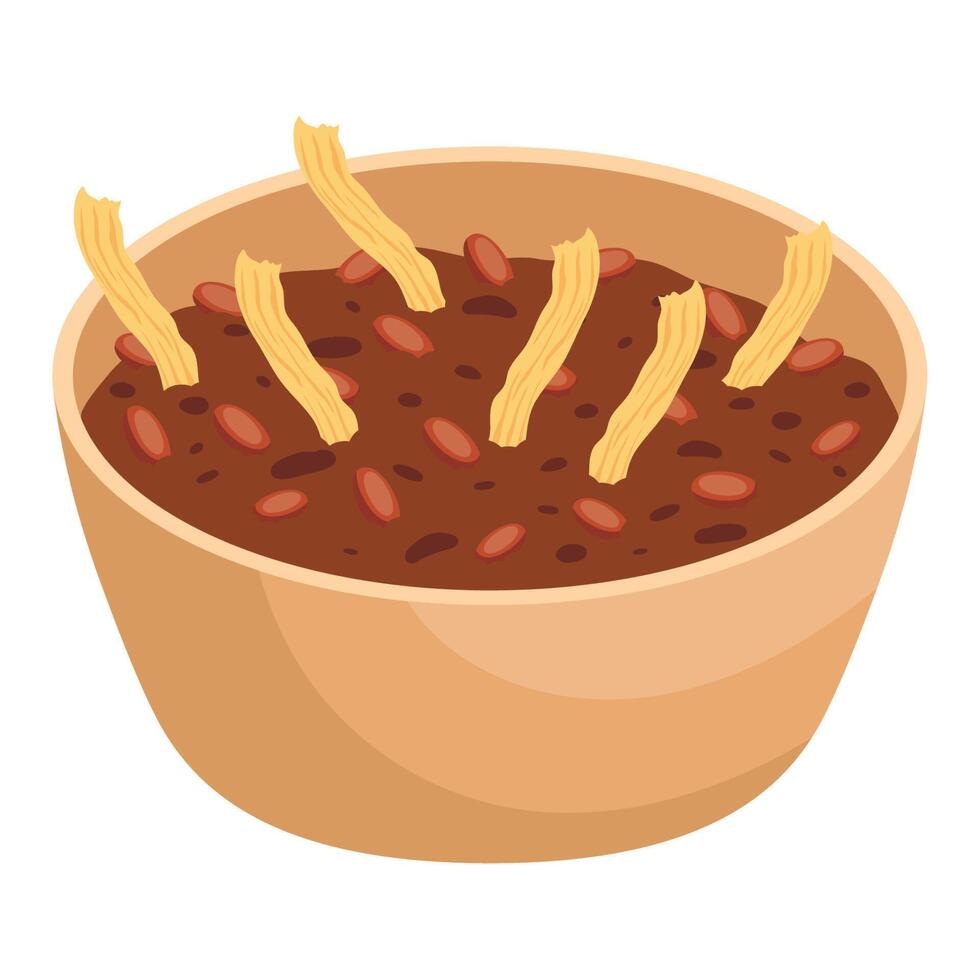 delicious beans mexican food icon vector