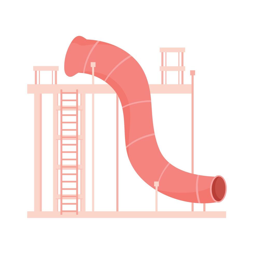 red slide water park icon vector