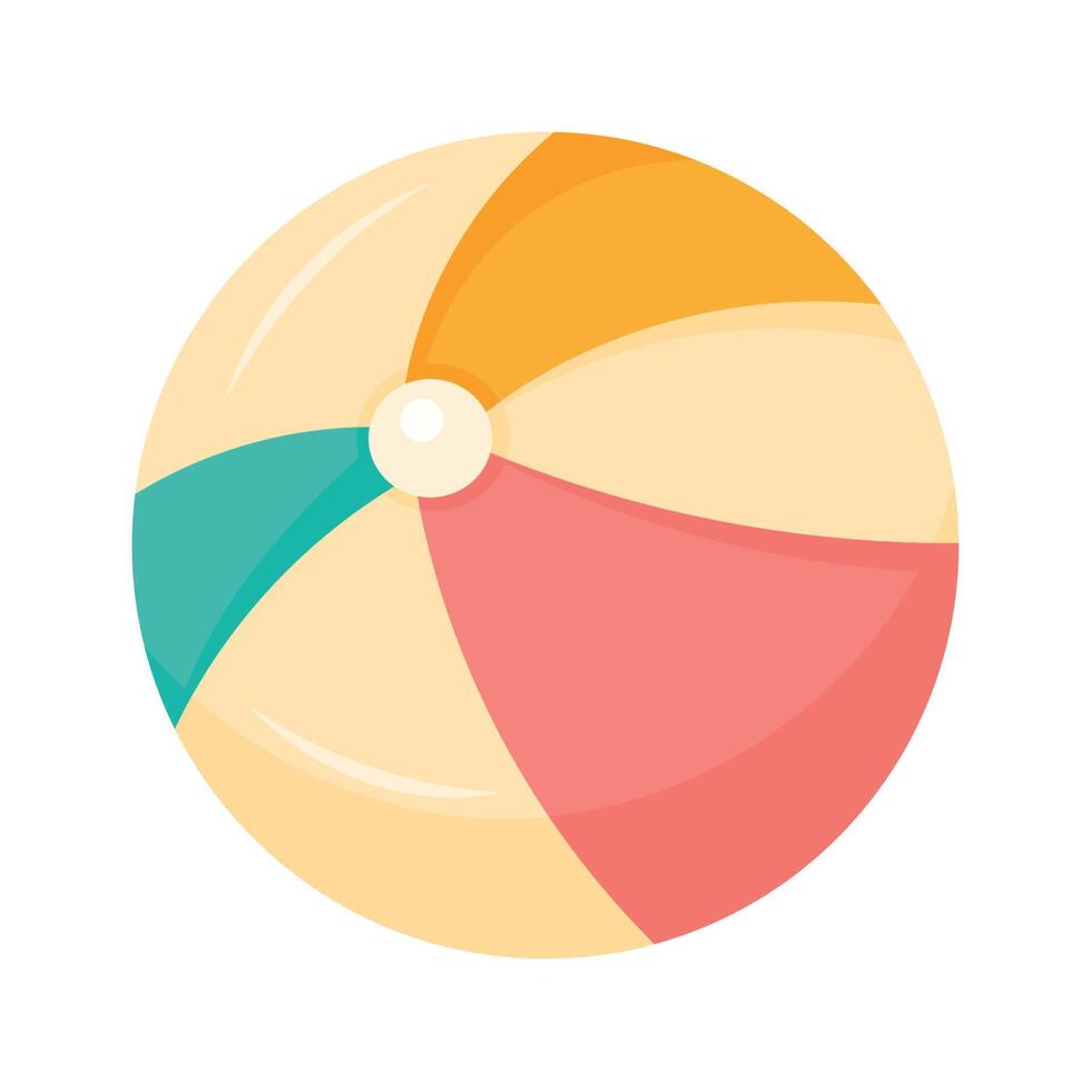 beach balloon toy accessory icon vector