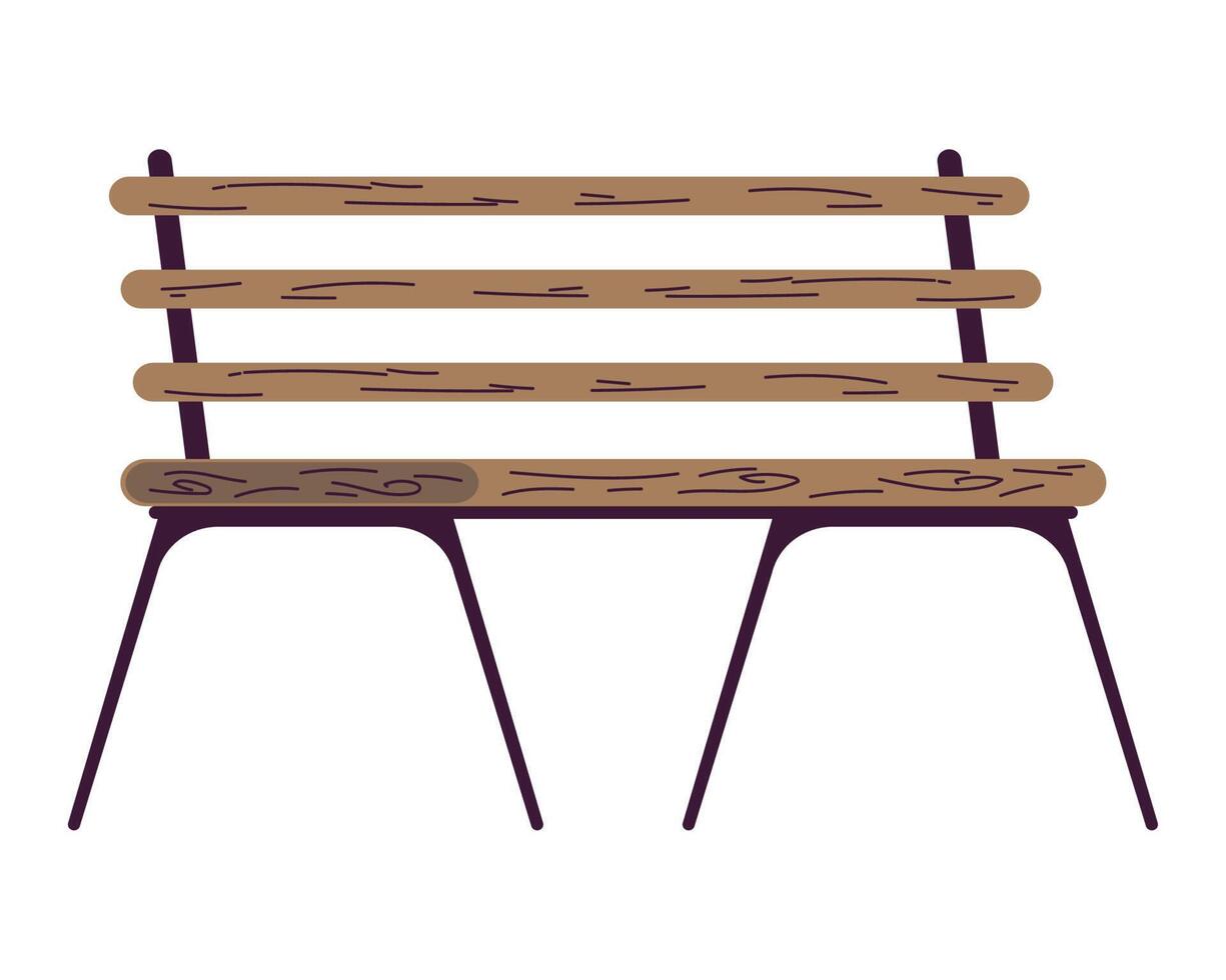 Comfortable wood chair with rustic design over white vector