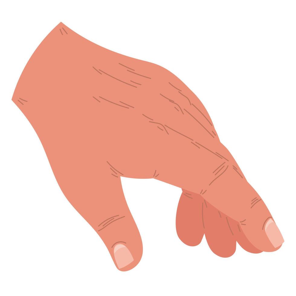 hand making gesture over white vector