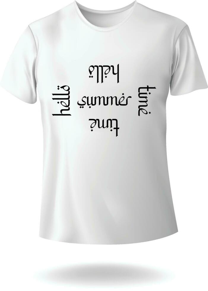 Hello Summer Time Arabic Style Typography with Vector T-shirt Design eps 10