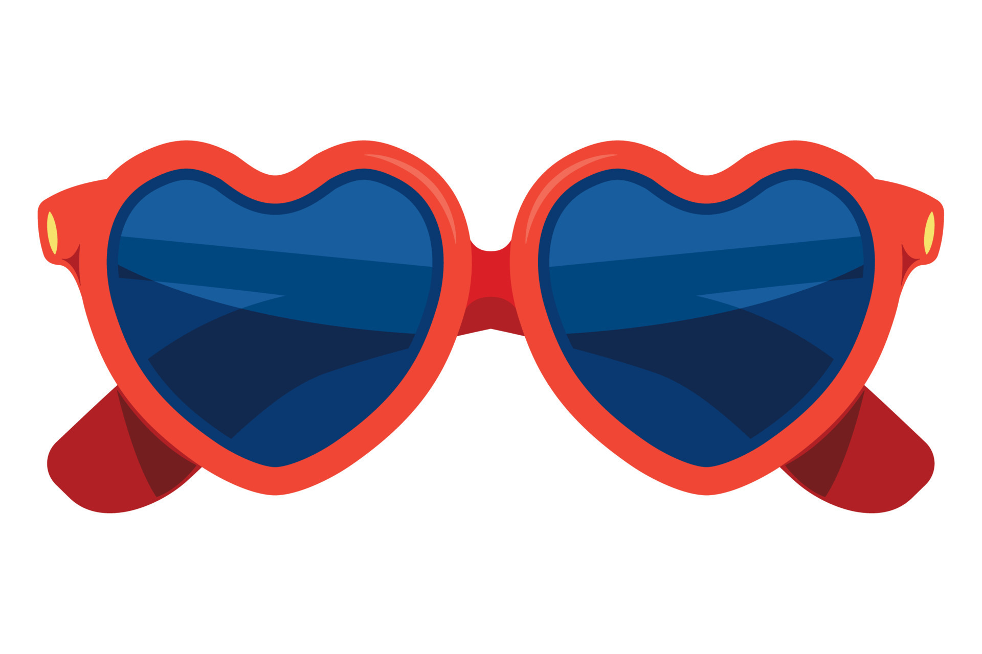 Fun summer shades heart shaped love symbols over white 24490186 Vector