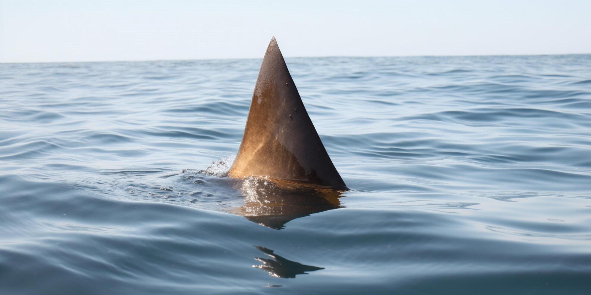 tiburón y peces en el Oceano ai generado foto