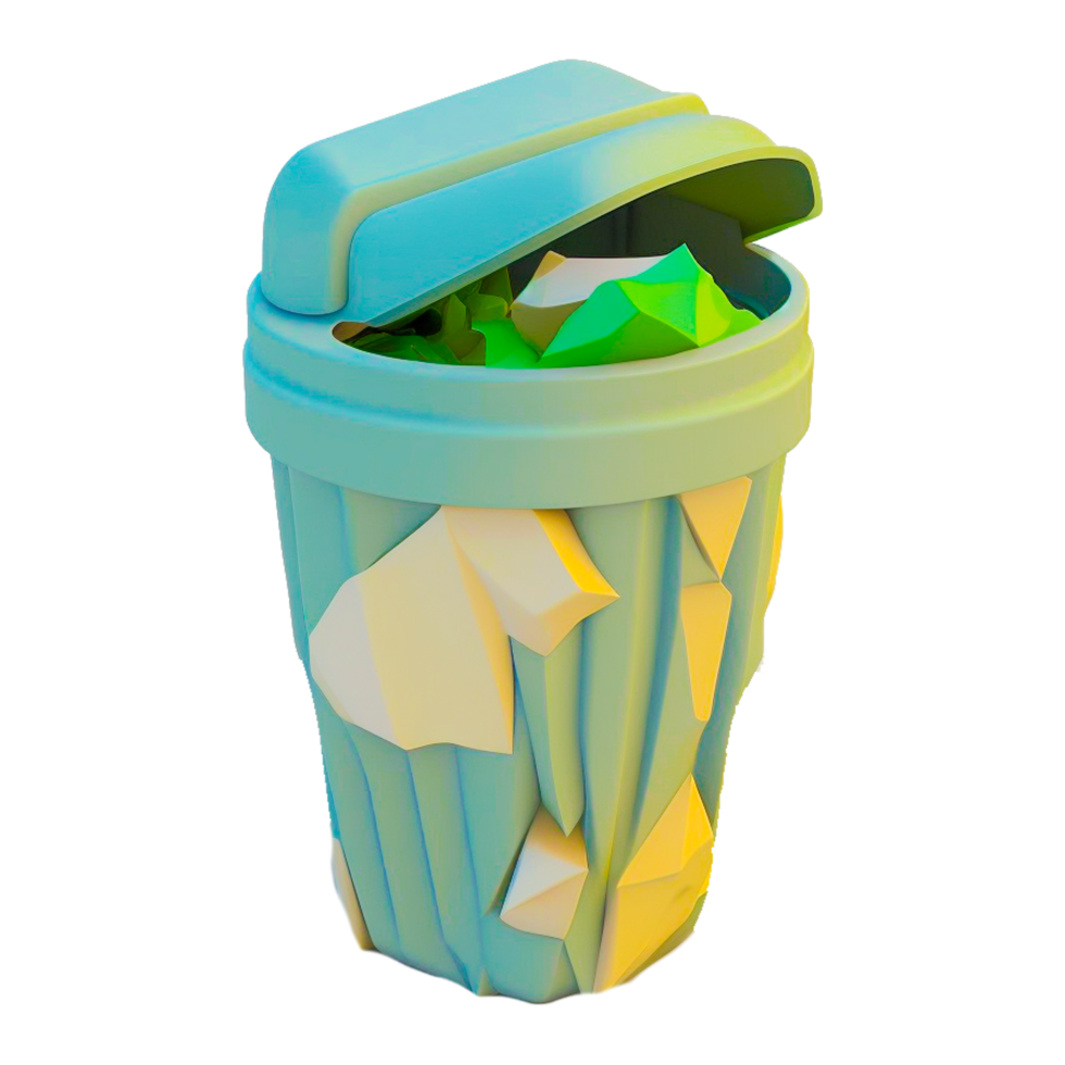 el plastico reciclar compartimiento ai generado png