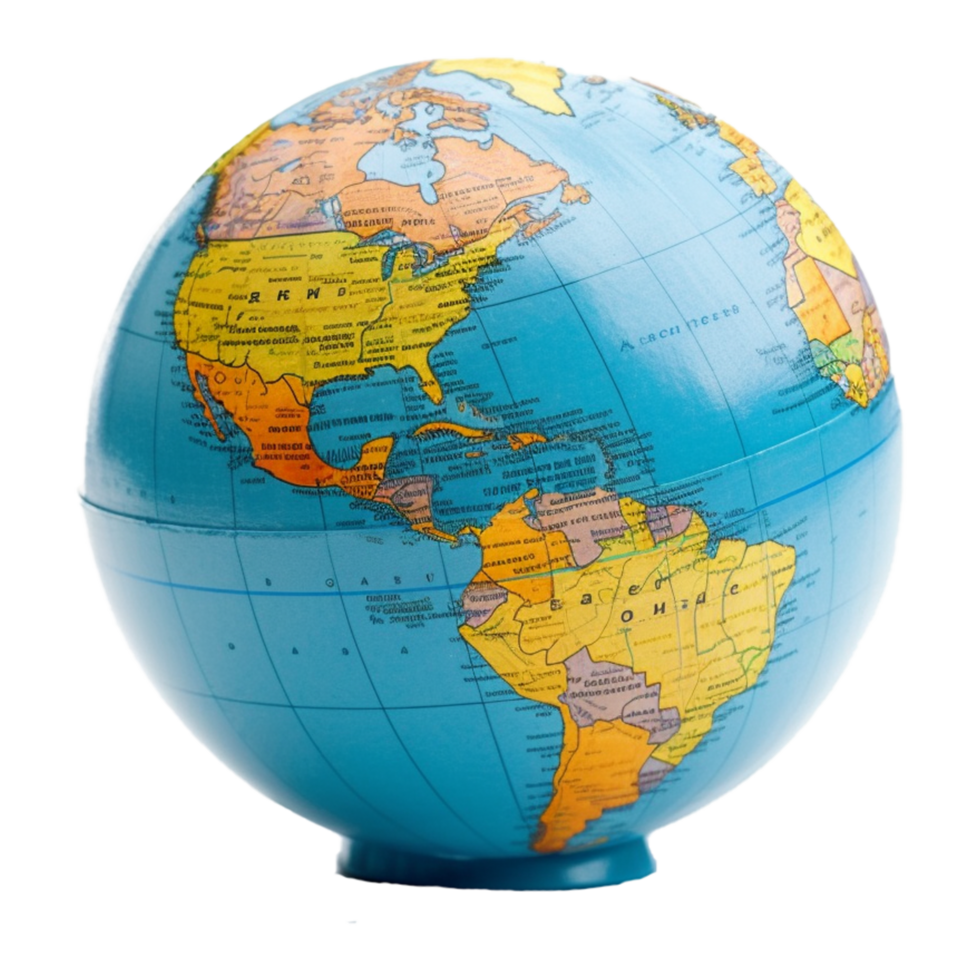 mundo mapa globo ai gerado png