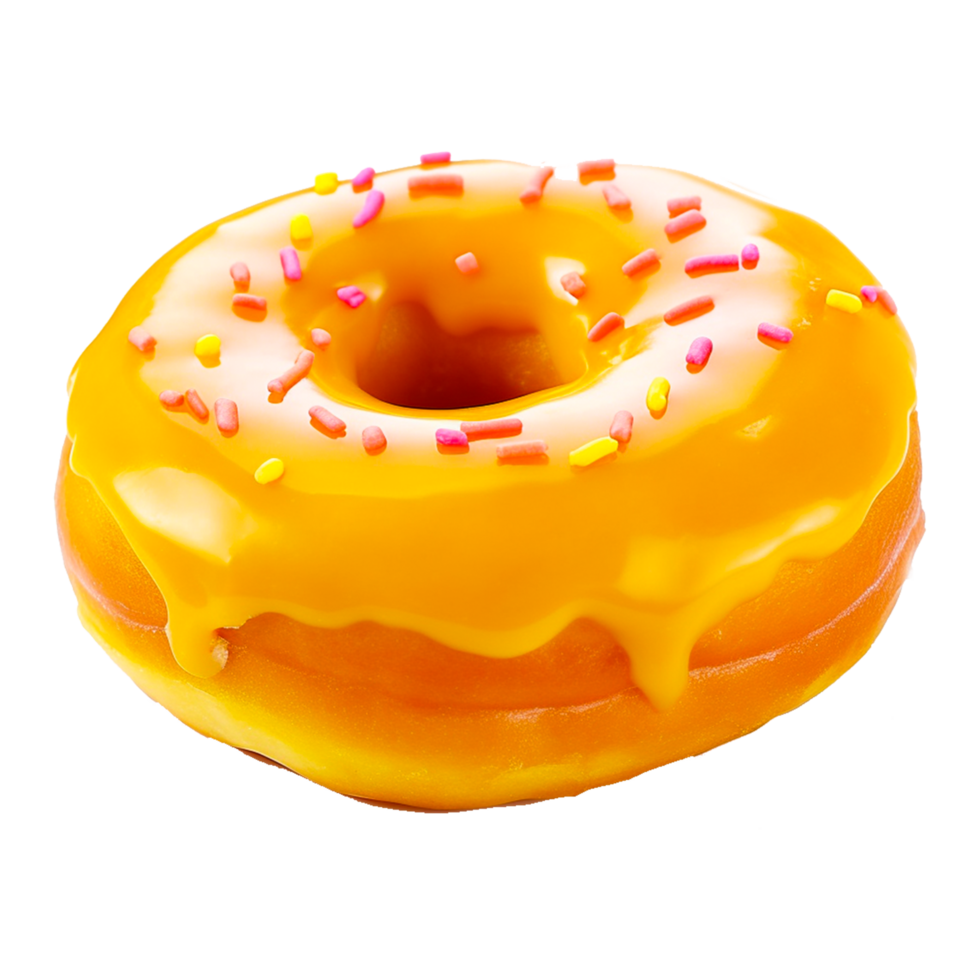 Yellow Donut AI Generative png