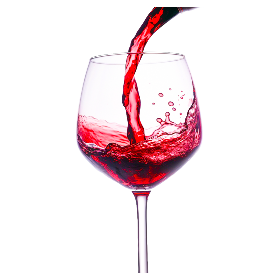 rouge du vin verre ai génératif png