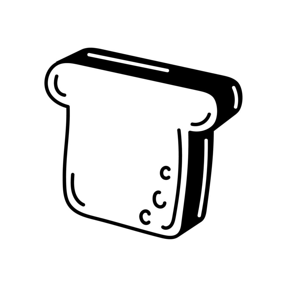 fresh bread sliced bakery icon vector