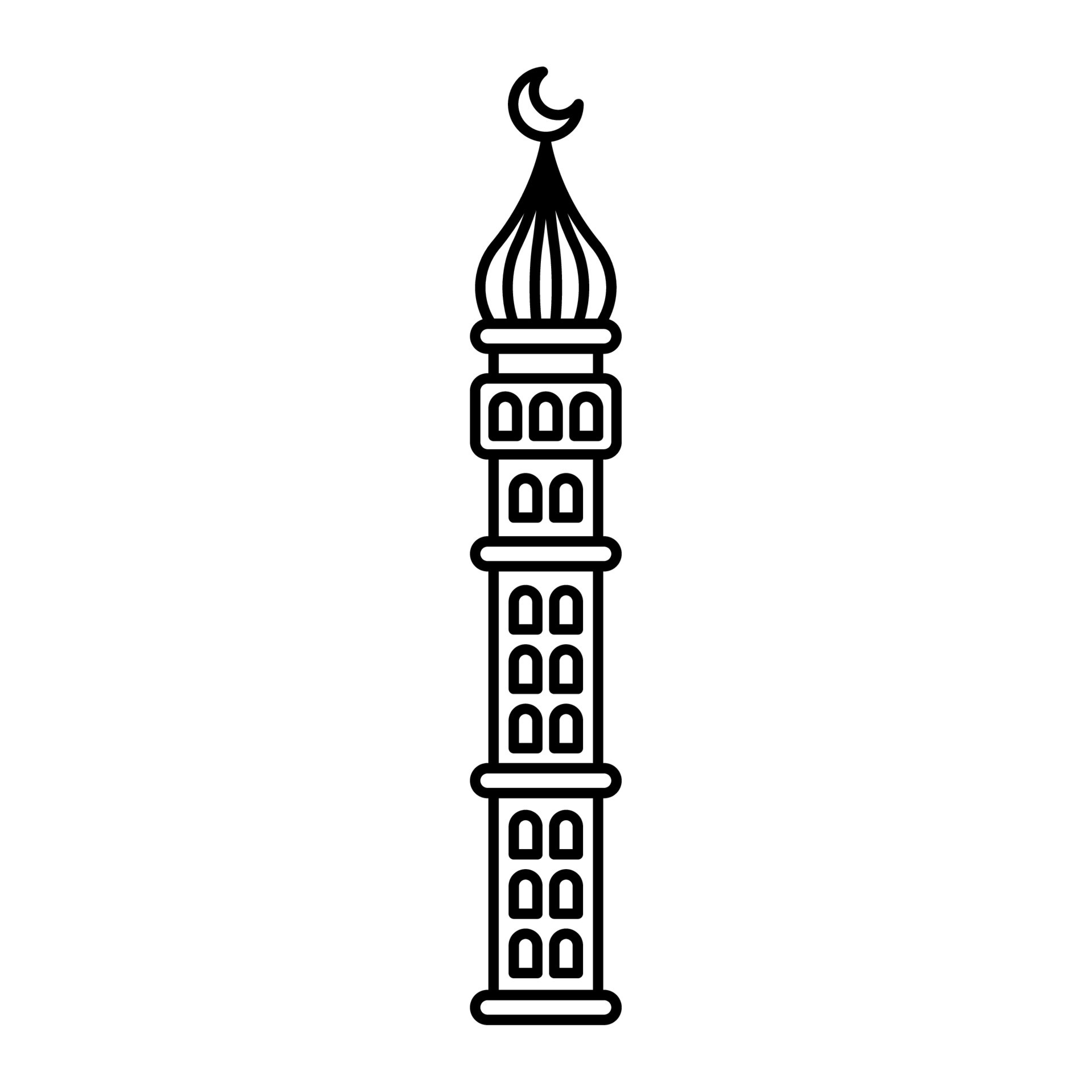 mosque tower line style icon 24490490 Vector Art at Vecteezy