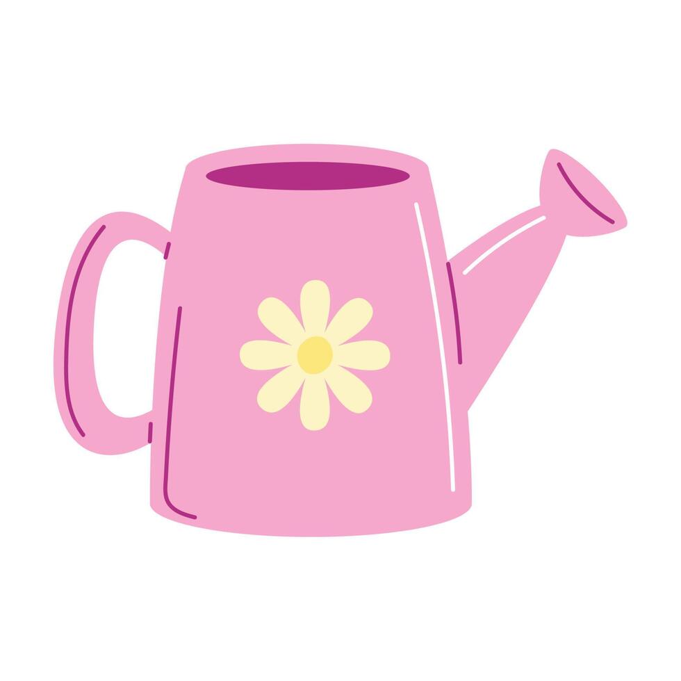 pink gardening sprinkler tool icon vector