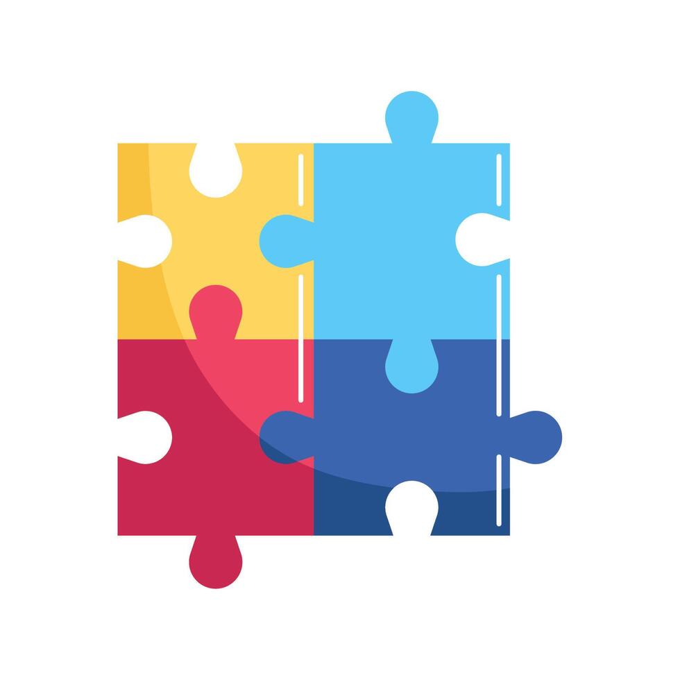 puzzle game pieces toy icon vector