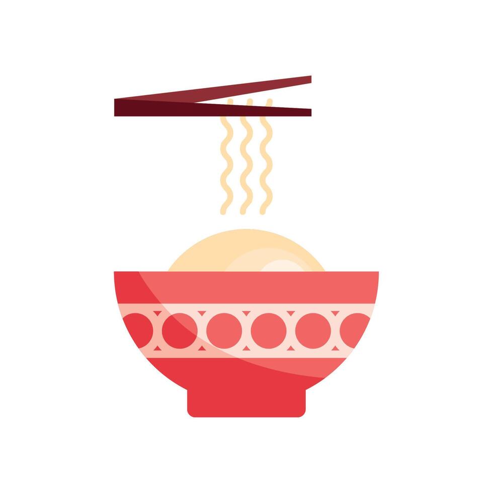 japanese food in dish with chopsticks vector