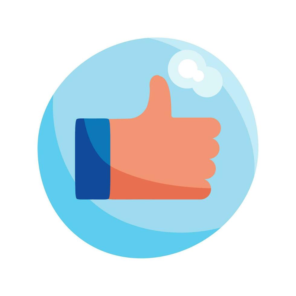 hand like thumb up icon vector