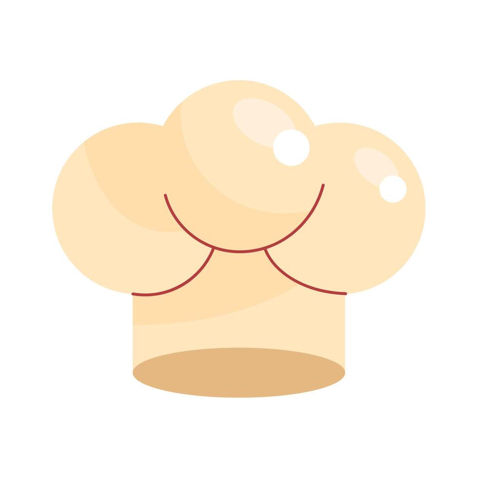 chef hat uniform accessory icon vector