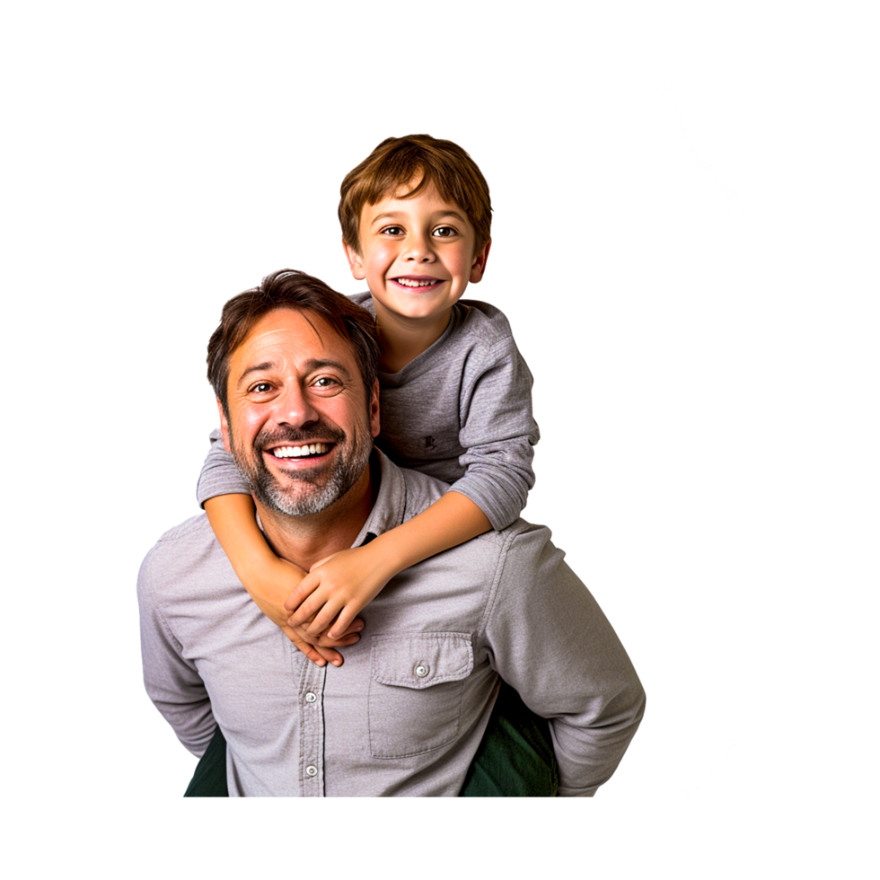 hombre con su hijo ai generativo png