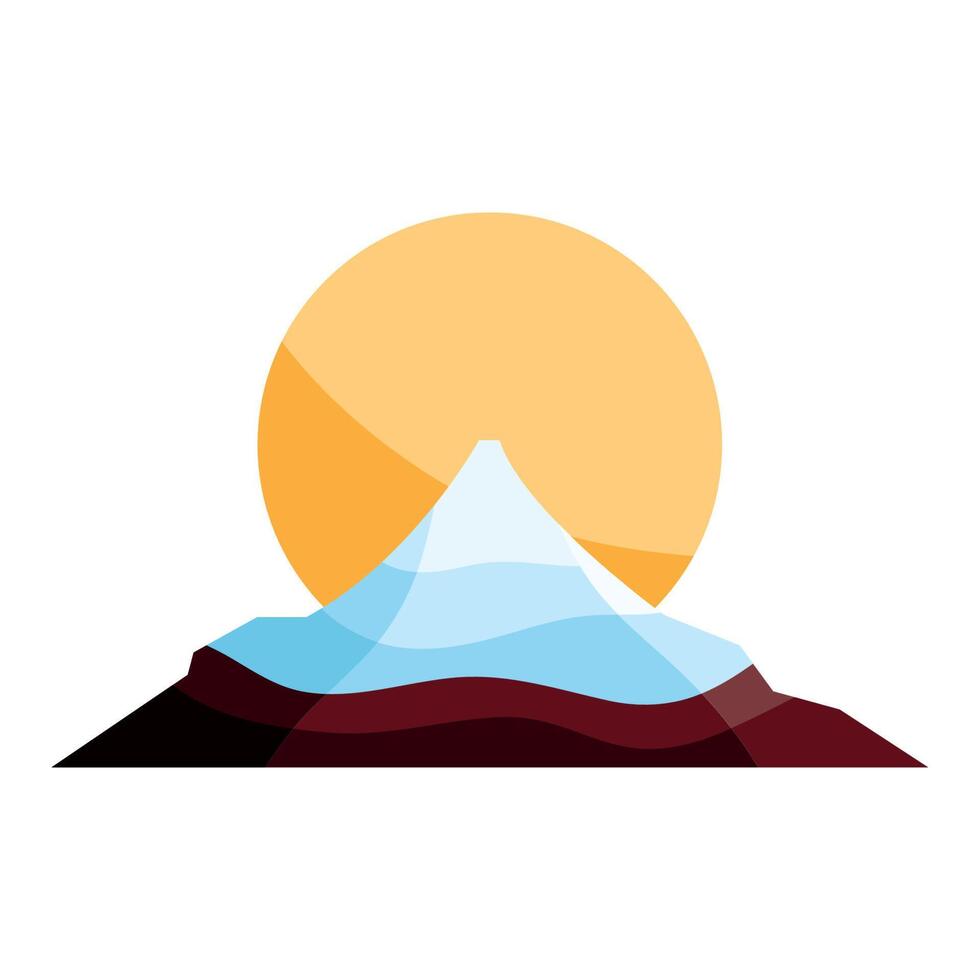 fuji mount japanese landmark icon vector