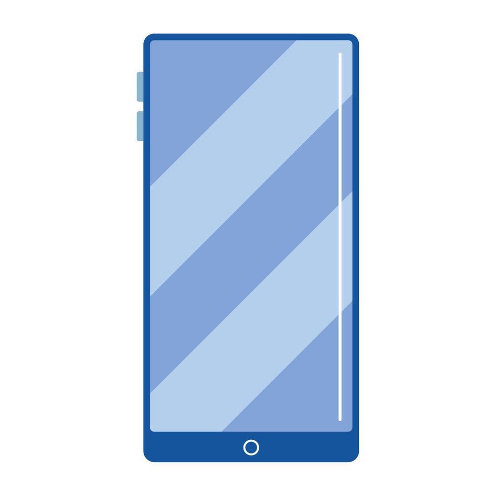 blue smartphone device technology icon vector