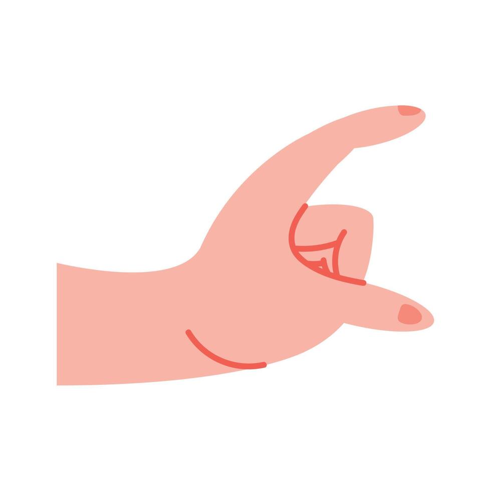 white hand human gesturing icon vector