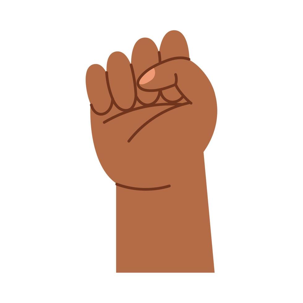 afro hand fist gesture icon vector