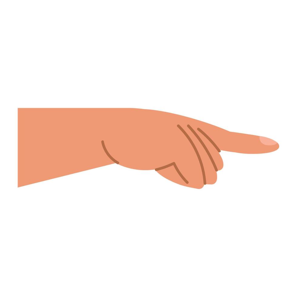 hand indexing gesture isolated icon vector