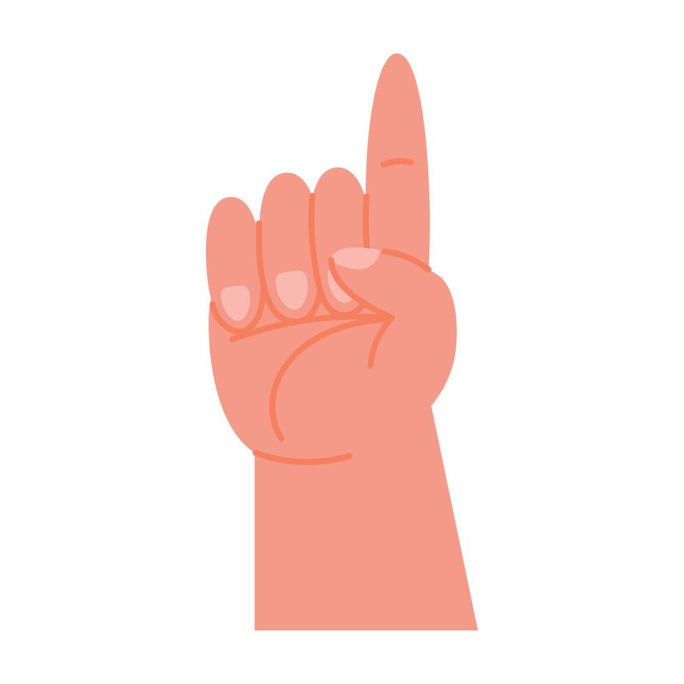 hand human indexing gesture icon vector