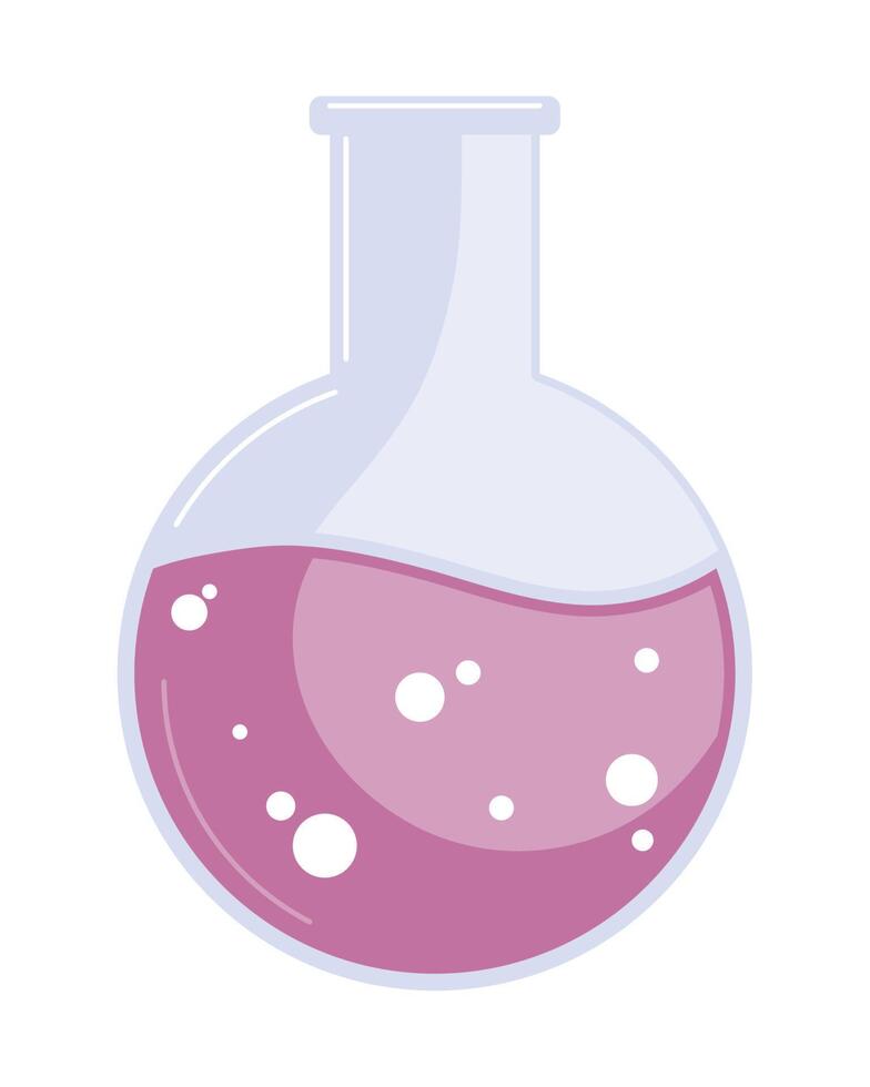 test flask laboratory with purple liquid vector