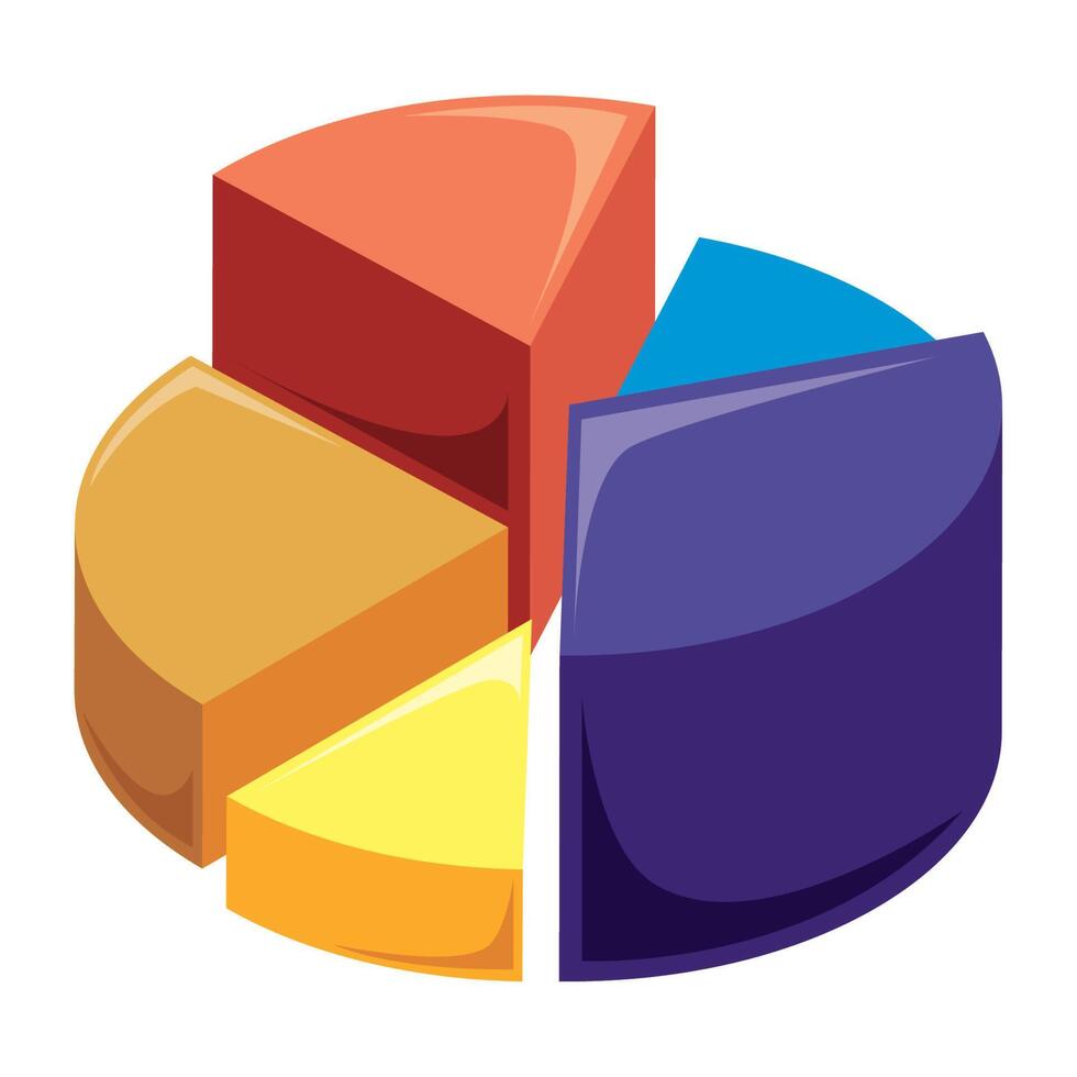 statistics pie infographic information icon vector