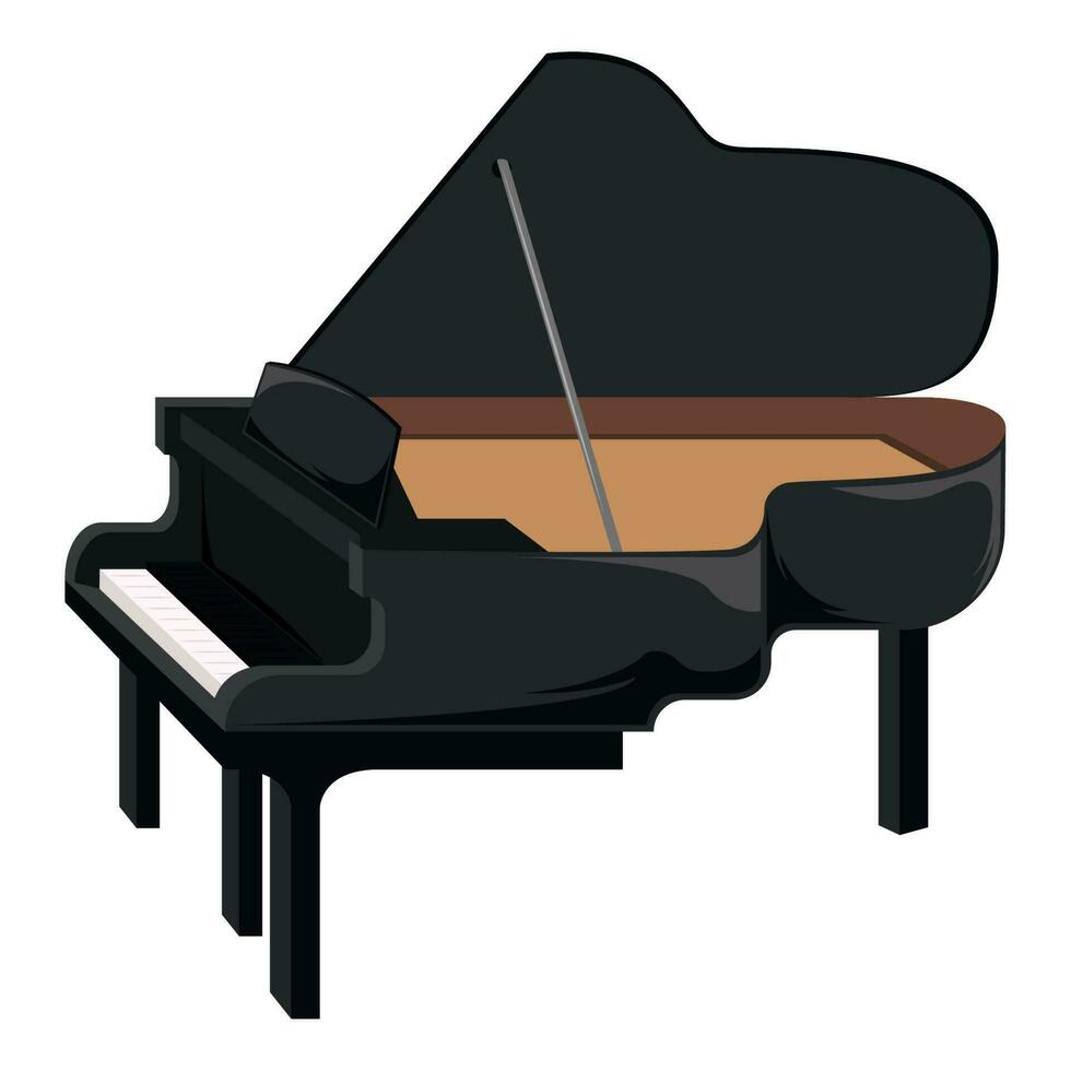grandioso piano jazz instrumento icono vector