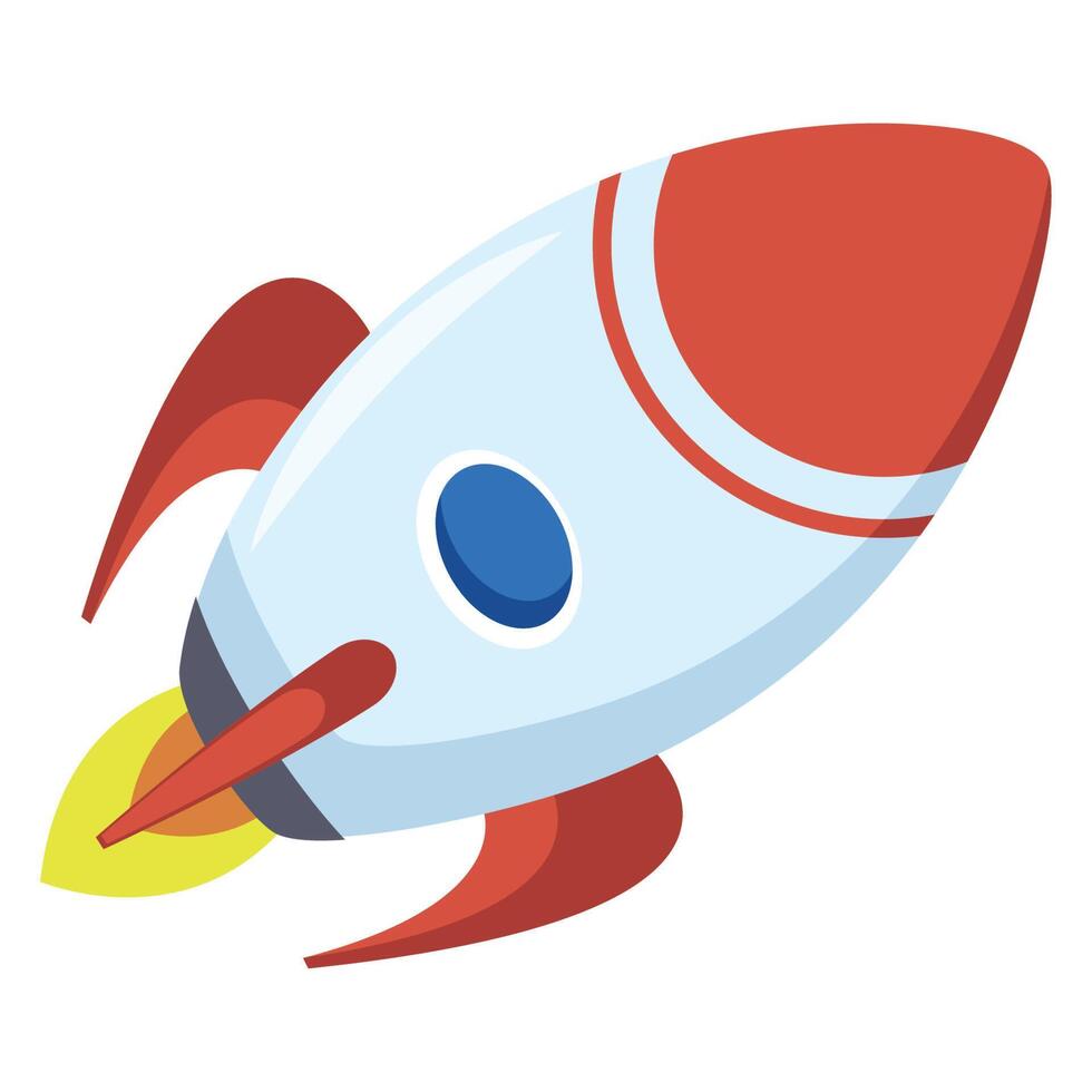 rocket start up isolated icon vector