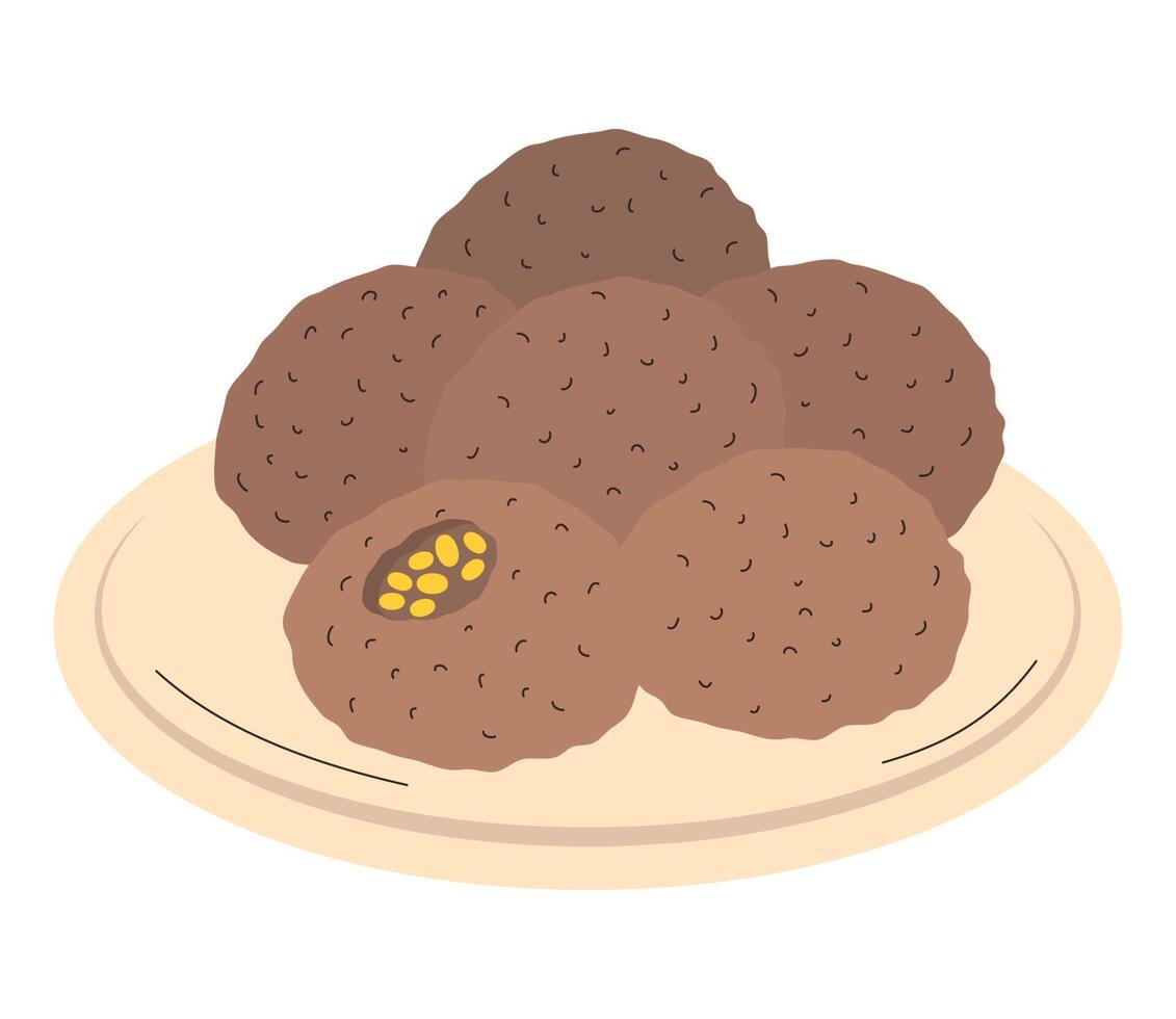 pani puri indian food traditional vector