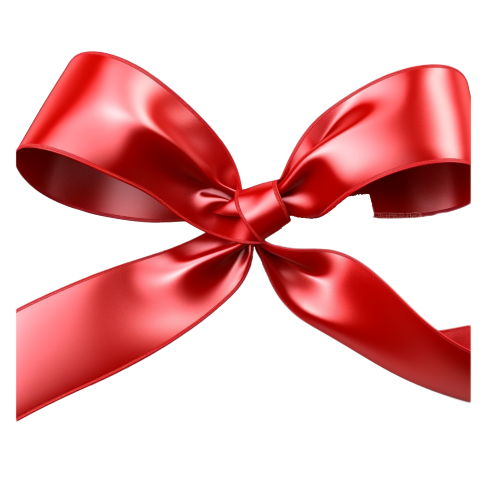 Realistic red gift ribbon png
