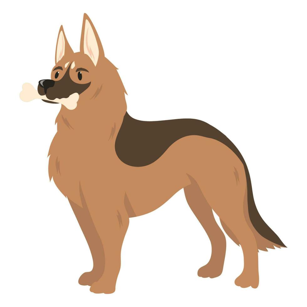 german shepherd dog mascot character vector