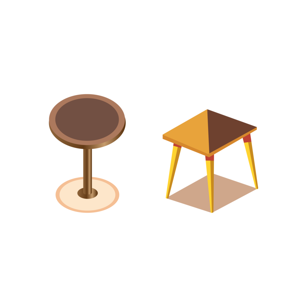 Wooden table and low table png