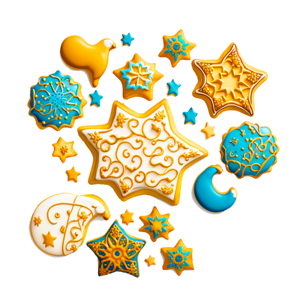 estrelas Natal biscoitos ai gerado png