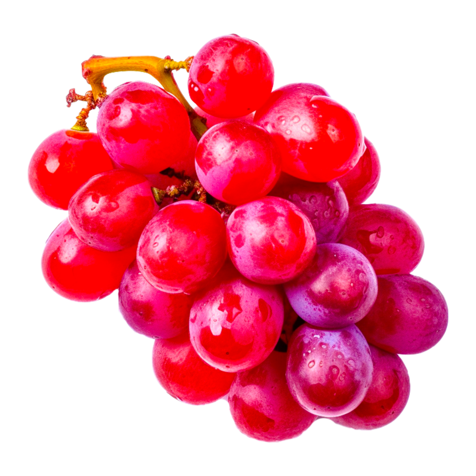 Fresh red grape with leaves png