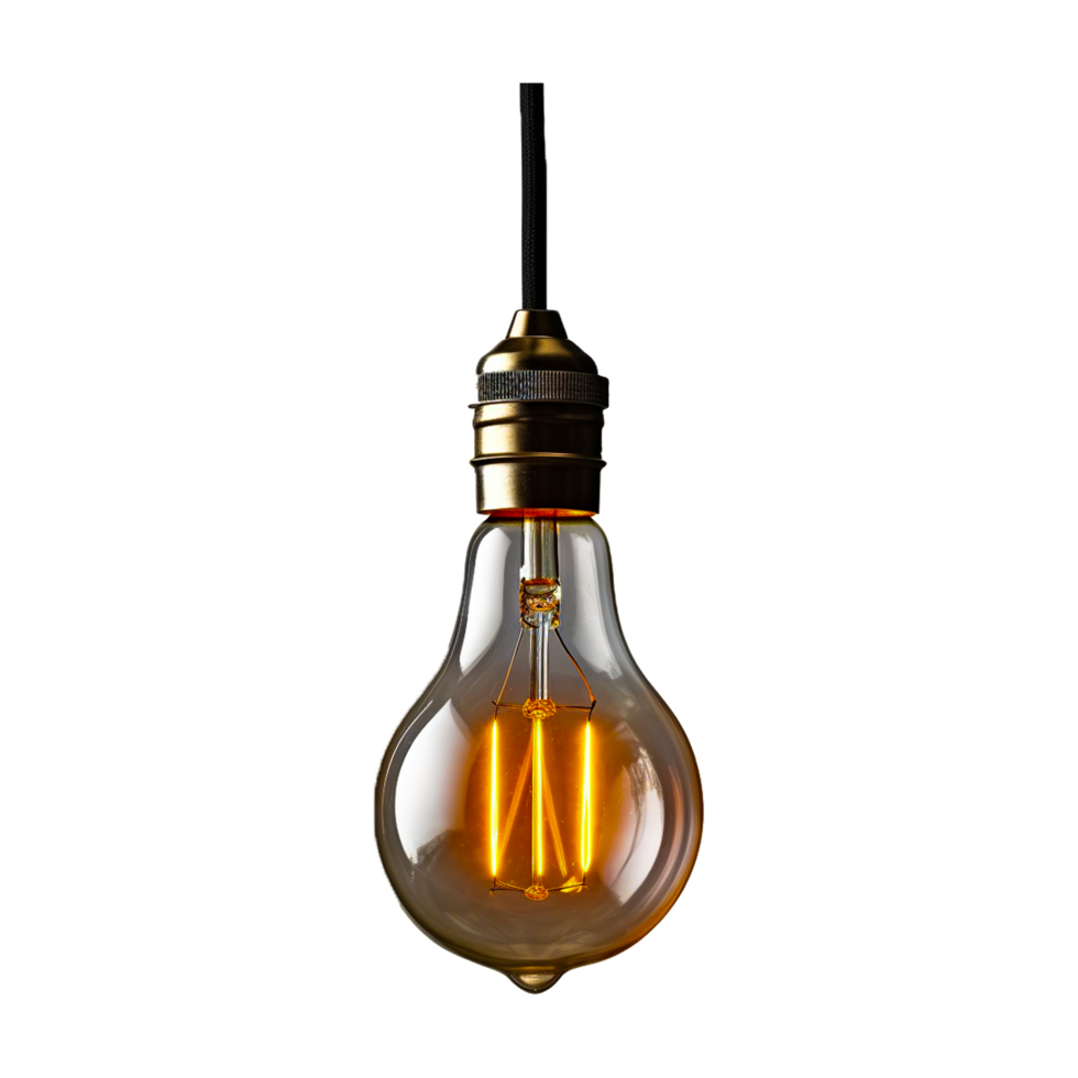 Realistic glowing lamp png