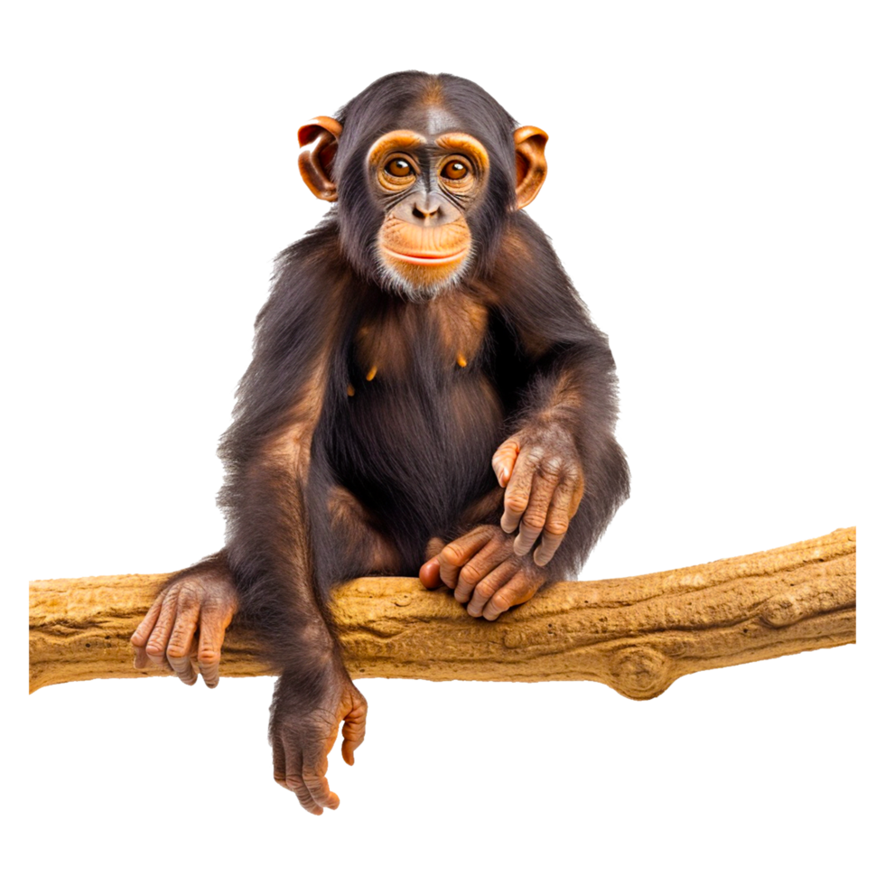 Chimpanzee pose AI Generative png