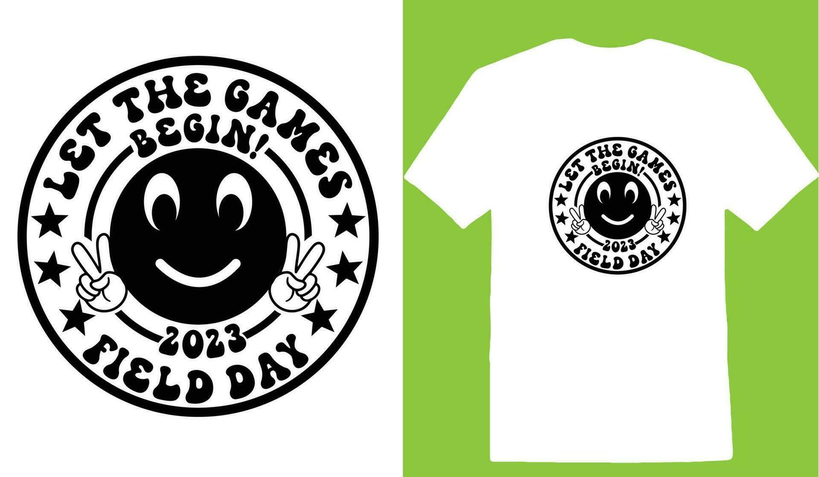 Let The Games Begin 2023 Field Day T-shirt vector