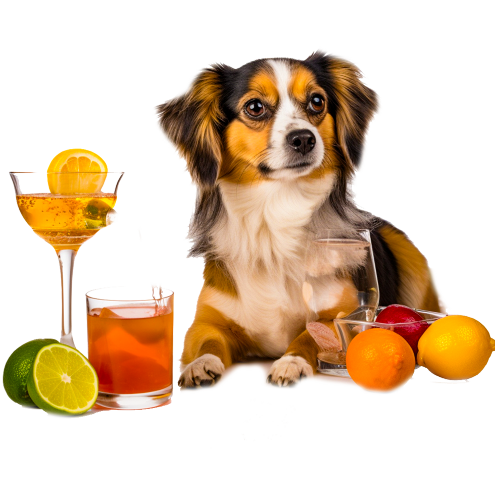 hond met drinken ai generatief png